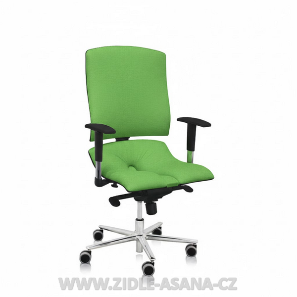 Ergonomická židle Ásana Steel Standard Textil Lime Green